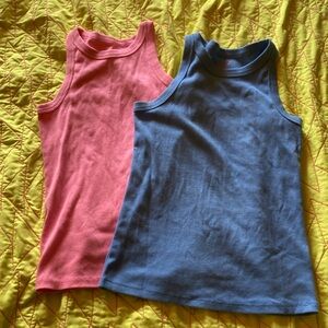 Girls pink and blue size 10-12 cat and jack tank tops
